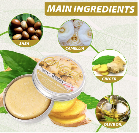 Ginger Hair Regrowth Shampoo Bar | Natural Organic| Promotes Hair Growth