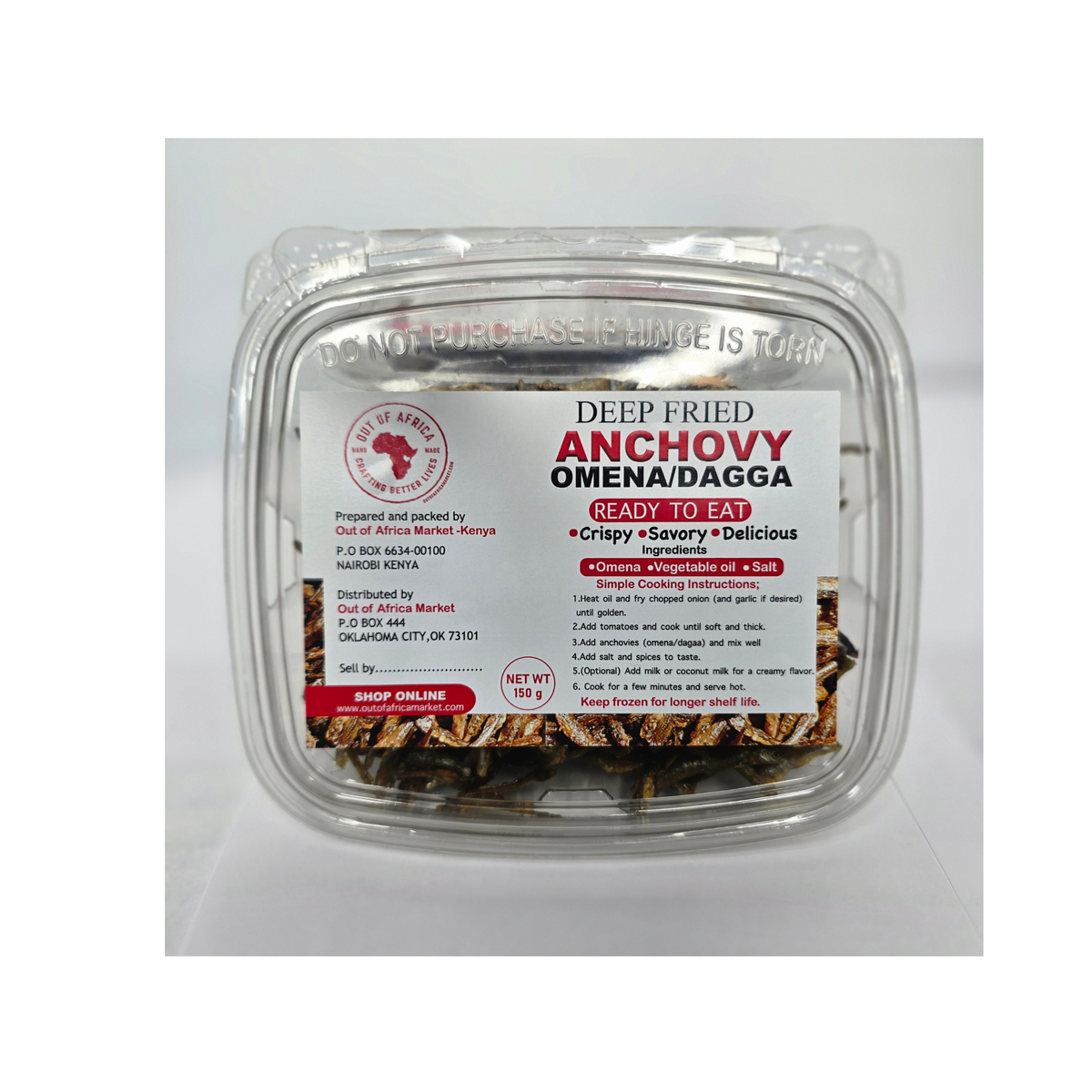 Deep Fried Omena, Daaga, Anchovies Ready to Eat 150g