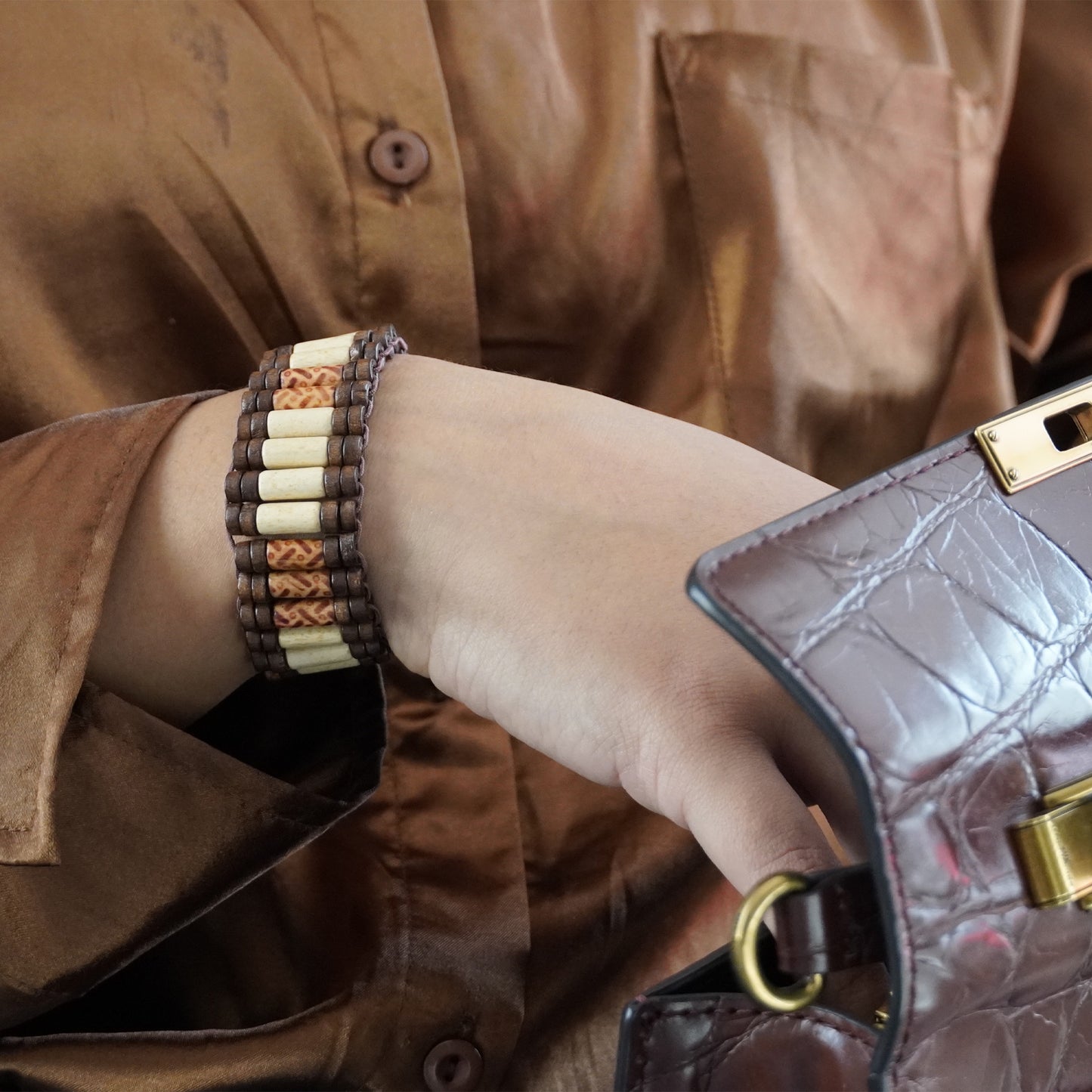 African Wooden Bracelet