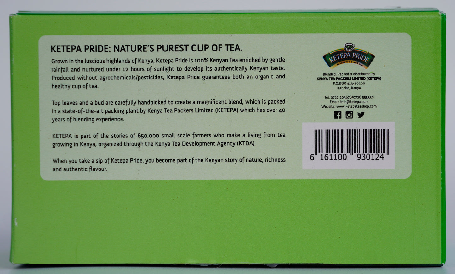 Ketepa Pride Flavored Black Tea, Lemon 25 Tea Bags