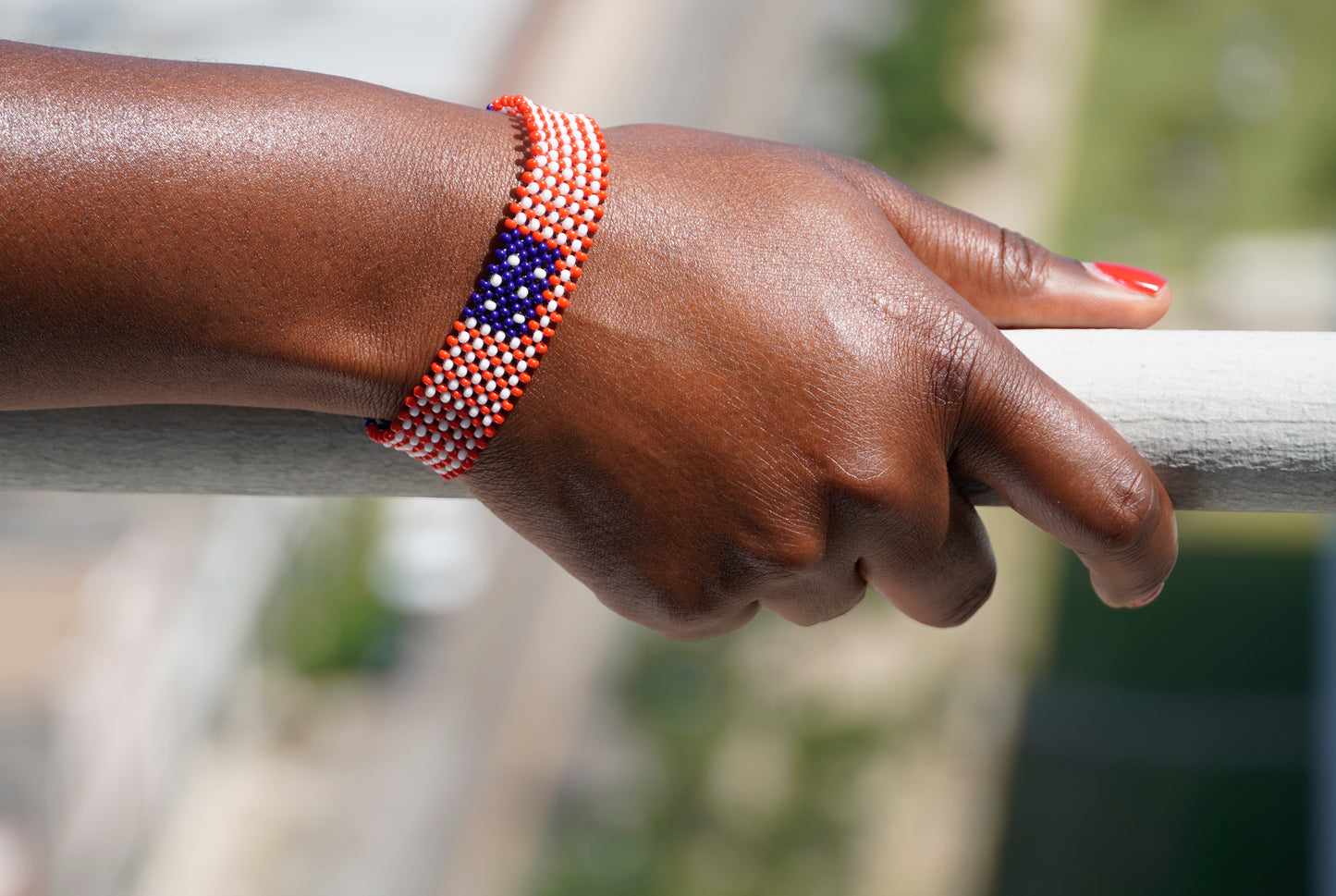 United States Flag Beaded Bracelet - Unisex
